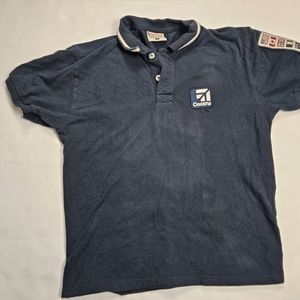 Red Canoe Men Cessna Log Polo Shirt Navy Blue large (lot 212)